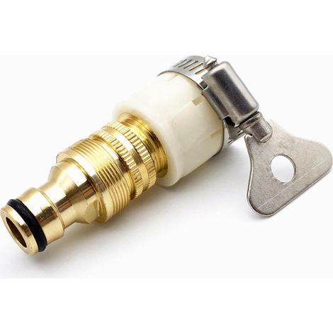Connecteur Robinet Raccord d'Arrosage Adaptateur - Convient aux raccords de 20 mm, Connecteur de tuyau d'arrosage en laiton pour machine à laver (1/5)