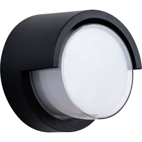 EASYCOMFORT 12W Applique Murale Extérieure LED Lampe Murale Etanche Lampe Lumière extérieur Moderne pour Cour Jardin Pilier Terrasse Proche Mur Pathway Patio Villa Couloir Blanc Chaud 3000K Rond (1/5)