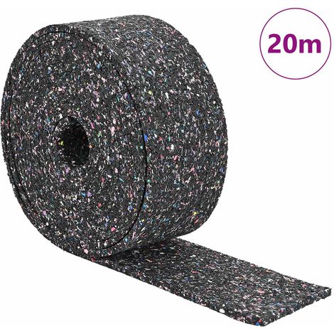 Rouleau de granulat en caoutchouc Noir 200 x 5 x 0,3 cm