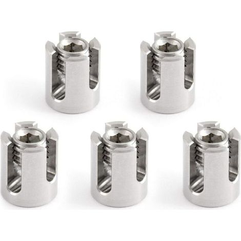 Lot de 5 serre-câbles en acier inoxydable AISI 316 – Pour câbles de 2 mm – Vis M8 filetées – Résistants à la corrosion (1/5)