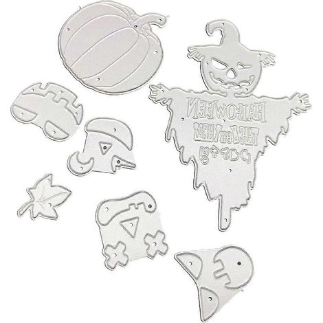 Pochoirs de découpe en métal citrouille d'Halloween pour scrapbooking et autres projets artistiques. Modèle de papier à découper. (1/5)
