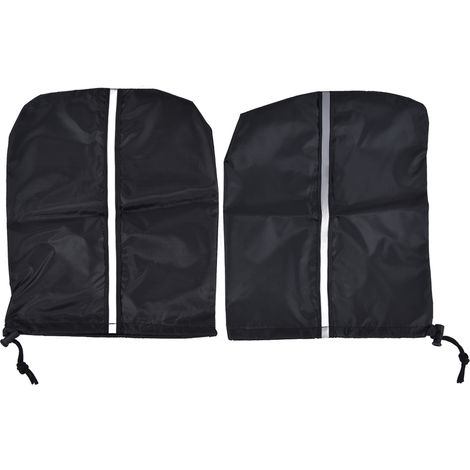 Housse de rétroviseur universelle 33 x 27 cm, noire, pour rétroviseur extérieur, protection de rétroviseur.