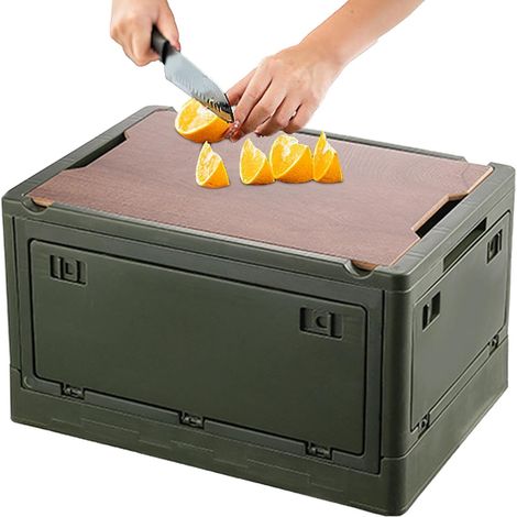 Boîte de rangement de camping en plein air – Organiseur de coffre pliable pour voiture Outil de rangement de véhicule de grande capacité pour les voyages, la randonnée, le camping, le pique-nique et (1/5)