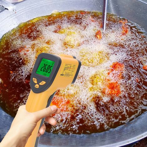 Thermomètre industriel sans contact, thermomètre infrarouge, plage de mesure de température -50 °C à 600 °C (1/5)