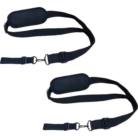 Juego de 2 correas de hombro para cortacésped, correa trasera, marco lateral, más anchas y gruesas, aptas para desbrozadoras, accesorios de jardín, negras (1/5)