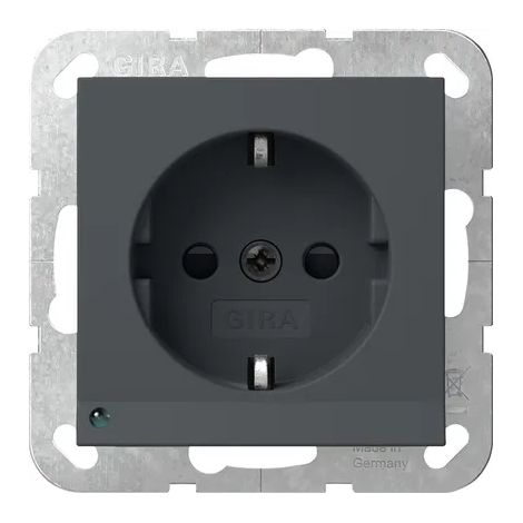 Gira Toma de corriente SCHUKO Luminaria LED + PS System 55 Antracita [417028], 4170 28