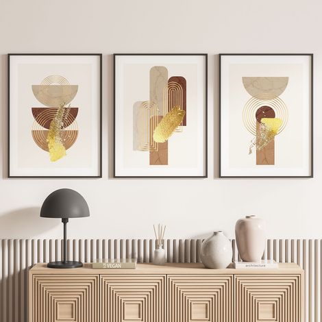 Lot de 3 Affiches / Posters Triptyque - Boho - 3 Affiches - 70x100 cm (Cadres non fournis) - Photo pleine page (1/5)