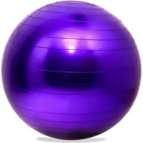 Ballon De Pilate - 65 cm - Pour Renforcement Musculaire Et Pilates - Violet - 1 Pièce (1/2)