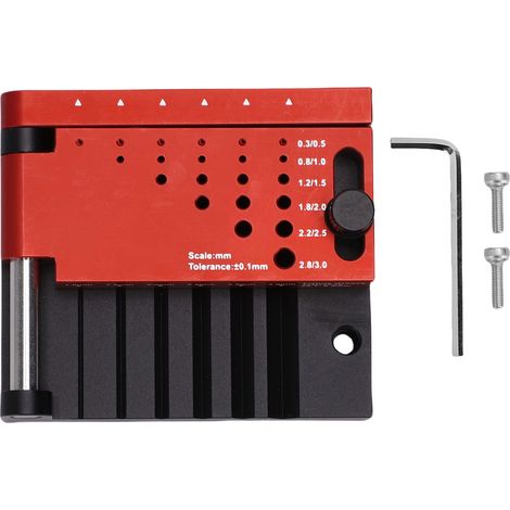 Ortviai Gabarit pour Forage Centré sur Barres Rondes Aluminium - Drill Locator Model Building avec 2 Vis + Clé Hexagonale (1/5)