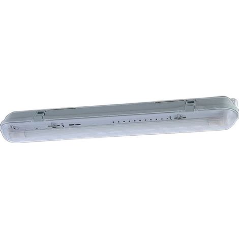 Écran étanche pour 1 tube LED 60 cm, blanc, IP65