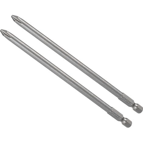 2-Pièces Phillips Croix Tournevis PH2 150mm Long 1/4" Hex Tige (1/5)