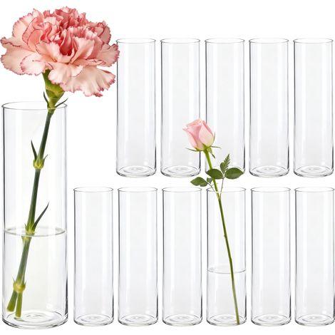 Lot de 24 vases cylindriques pour décoration de mariage, événement (1/5)