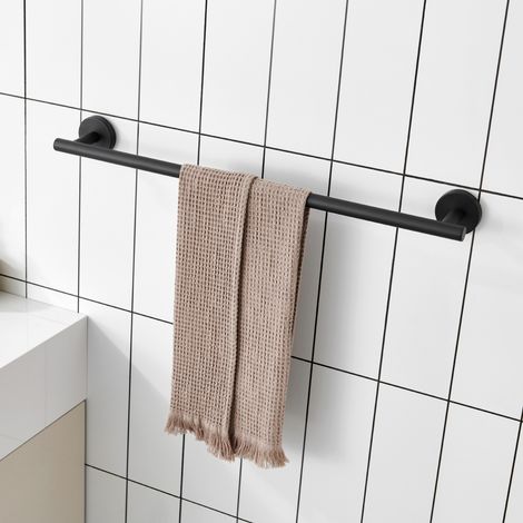 Cecipa MAX Porte-serviettes de Salle de Bain - Porte-serviettes Noir en Acier Inoxydable 304 - Porte-serviettes Unipolaire Adapté pour Salle de Bain