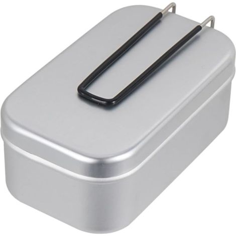 Boîte à bento multifonctionnelle 800 ml en aluminium argenté (1/5)