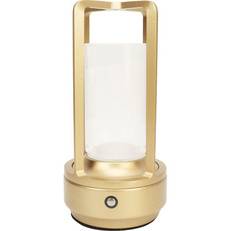 Lampe de table sans fil, abat-jour en cristal, 3 températures de couleur, commande tactile, rechargeable par USB, lampe de bureau LED dorée pour la maison (1/5)