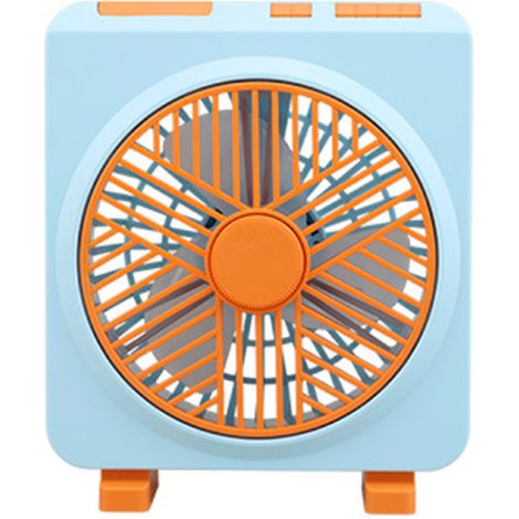 Ventilateur De Bureau Rechargeable - Ventilateur Portable À Batterie - Pour Bureau Maison Voyage - 3 Vitesses - Support Amovible - 1 Pièce (1/5)
