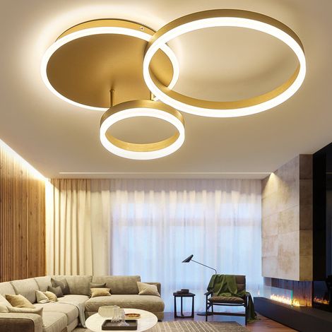 Modern Round LED Chandelier Ceiling Light , 3 Circle Dimmable (1/5)
