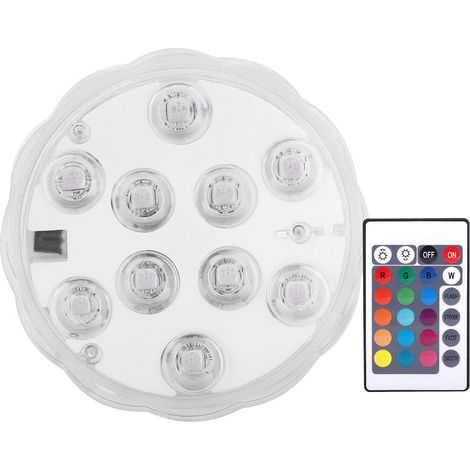Ej.Life mit ferngesteuerten LED-Tauchleuchten, korrosionsbeständigen Wasserdichten wiederverwendbaren LED-Leuchten, für Partys, Hochzeiten Aquarium (1/5)