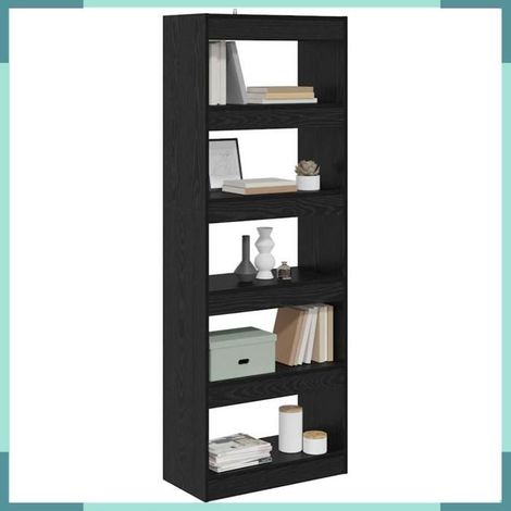 880461 Bibliothèque Chêne noir 60 x 30 x 166 cm Bois d'ingénierie (1/5)
