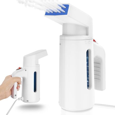 Défroisseur à Vapeur pour Vêtements, 700W 180ML Fer à Vapeur Portable, Défroisseur Vertical à Double Rangée, Défroisseur de Voyage à Chauffage Rapide pour Vêtements, pour La Maison, Voyages (1/5)