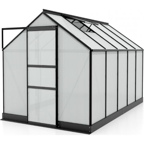 Serra da Giardino Vitavia Apollo 6200 195x323x207 cm in Alluminio Nero e Policarbonato con Fondamenta (1/5)