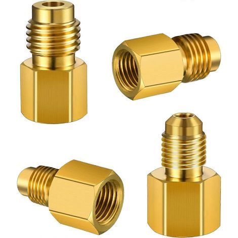 Adaptateur 1/4" vers 1/2" ACME, convertisseur de réfrigérant R134a, lot de 4 (1/5)