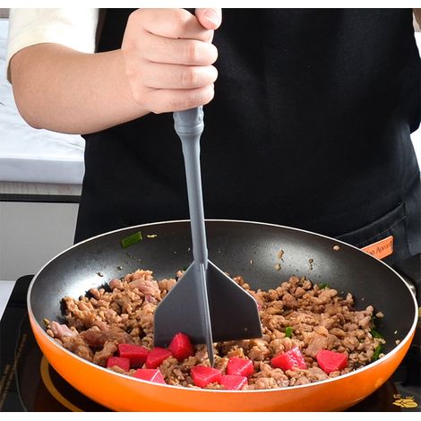 Hachoir à Viande - 4 Lames Courbées - Manche Long Ergonomique - Pour Boeuf Haché Dinde et Légumes - Outil de Cuisine Manuel Non Adhérent (1/5)