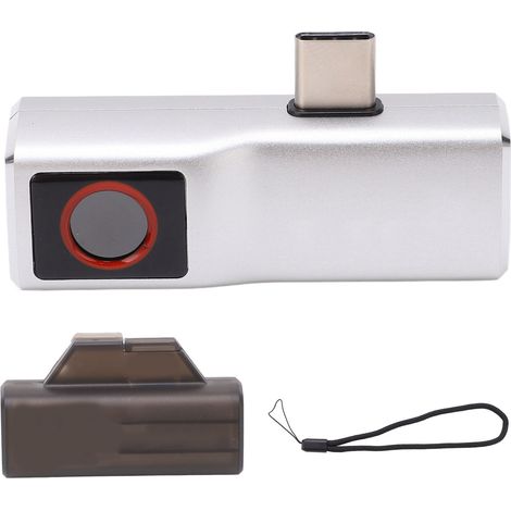 Caméra thermique pour smartphone, plug & play, faible consommation, précise, large zone de détection, caméra thermique infrarouge pour téléphones portables, USB Type-C, argent (1/5)