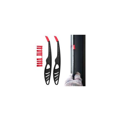 Lot de 2 Raclette 9 en 1, Grattoir Silicone Multifonction pour Enlever Colle, Joints & Résidus de Verre (1/5)