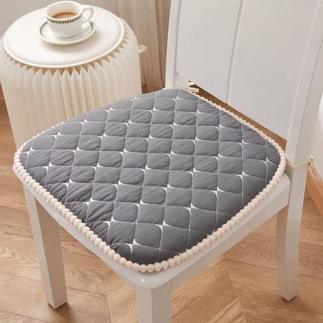 Galette De Chaise 45x45 Lot De 4, Coussins De SièGe De Chaise De Salle à Manger AntidéRapant, Coussins De Chaise D'IntéRieur, Gris (1/4)