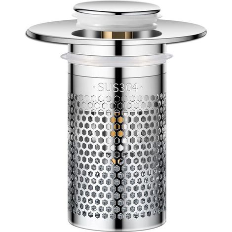CREA – filtre de vidange de sol en acier inoxydable, bouchon d'armoire Pop-up, bouchon de lavabo Anti-odeur, attrape-cheveux, filtre d'évier de douche (1/5)