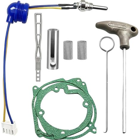 11 PCS Diesel Heater Glow Plug Kit, Chai Nuan Parking Heater Repair Parts, 12V Diesel Heater Accessory Ceramic Belt Filter, for Automobiles, Ships, and Vehicles (Universal Version). (1/5)