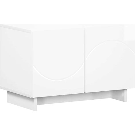 TV-Lowboard 60 x 34,5 x 40 cm Hochglanz Weiß Holzwerkstoff vidaXL (1/5)