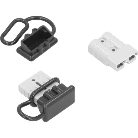 Connecteur électrique rapide 50A 12-36V DC gris avec poignée pour treuil de dépannage, fiche mâle/femelle déconnectable, kit de câblage robuste (1/5)