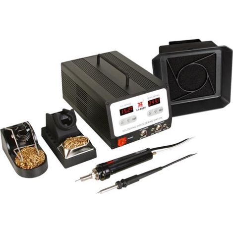 Xytronic Station de soudure et dessoudage professionnel avec écran numérique, puissance 100W, température réglable, pompe à vide intégrée, parfait pour réparation de circuits électroniques et (1/3)