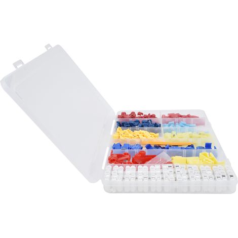 Kit de 156 connecteurs en T pour fils électriques, bornes à déconnexion rapide, pince à dénuder (1/5)