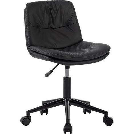 Bürostuhl - Sevencomfort - Drehbar - Höhenverstellbar - Mikrofaserleder - Schwarz