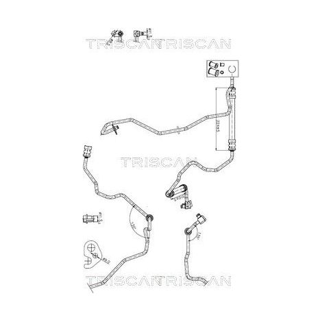 Tuyau hydraulique, direction TRISCAN 8516 27007 VOLVO 00000000031340288 31280630