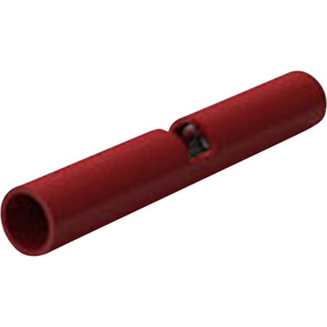 TE Connectivity 320559 Stoßverbinder mit Sichtloch 0.25 mm² 1.6 mm² Vollisoliert Rot 1 St.