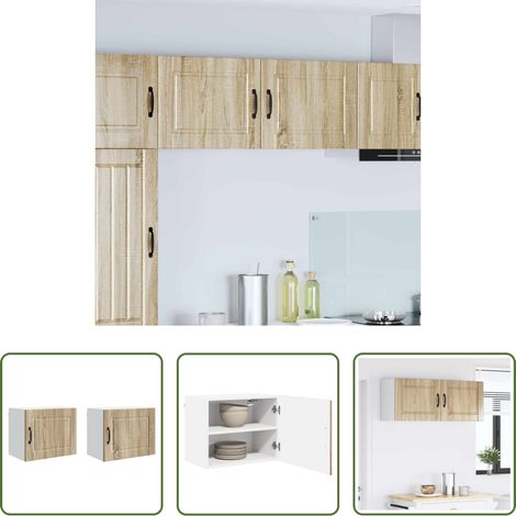 Holzschrank -  Küchenschrank 2 pcs Sonoma-Eiche 50 x 31 x 40 cm Holzwerkstoff (1/5)