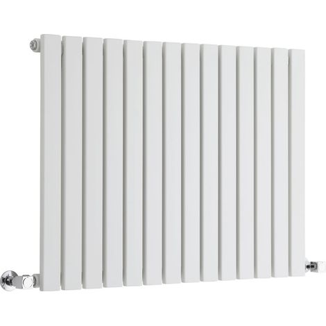 Milano Capri White Horizontal Single Flat Panel Radiator - 635mm x 826mm