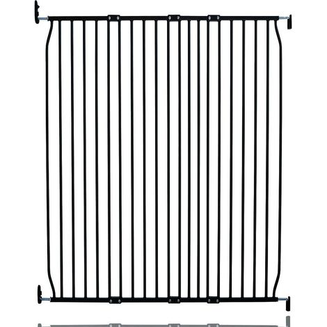 Safetots Extra Tall Eco Screw Fit Baby Gate, Black, 120cm - 130cm, Extra Tall Gate 100cm in Height, Stair Gate for Baby