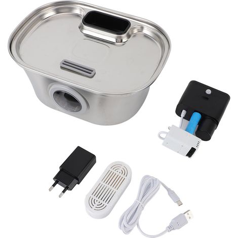 Fontana per gatti senza fili, 3,2 litri, alimentata a batteria, batteria ricaricabile da 5000 mAh, dispenser automatico silenzioso (forma di nave, 3,2 litri) (1/5)