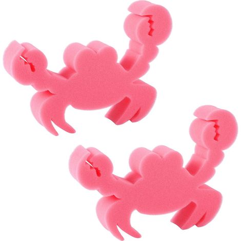2pcs Éponge Absorbante pour Spa, Forme de Crabe Éponge à Huile pour Jacuzzi Très Élastiques Éponge Absorbante Accessoires de Nettoyage pour Jacuzzi Gonflable Spa Piscine (Rose) (1/5)