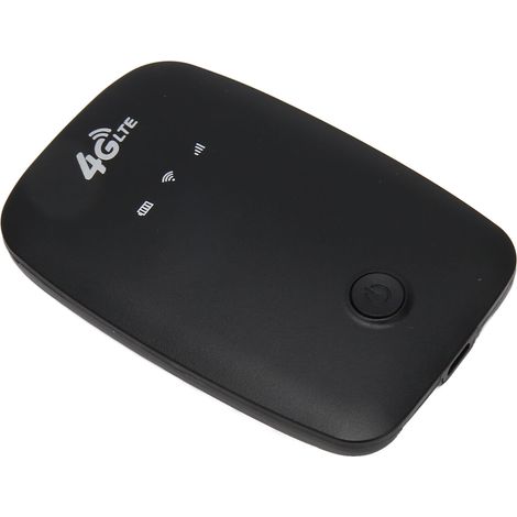 Routeur mobile Wi-Fi 4G LTE déverrouillé, batterie 2100 mAh, mini routeur de voyage portable haut débit avec emplacement pour carte SIM, version noire UE (1/5)