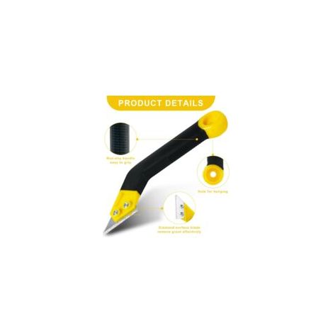 Grattoir à Joints, Lot de 9 Grattoirs Joints Carrelage avec 7 Lames de Rechange et 1 Scie Coudée, Grattoir Rasoir Nettoyage pour Carrelage, Grattoir a Dejointer Carrelage (1/5)