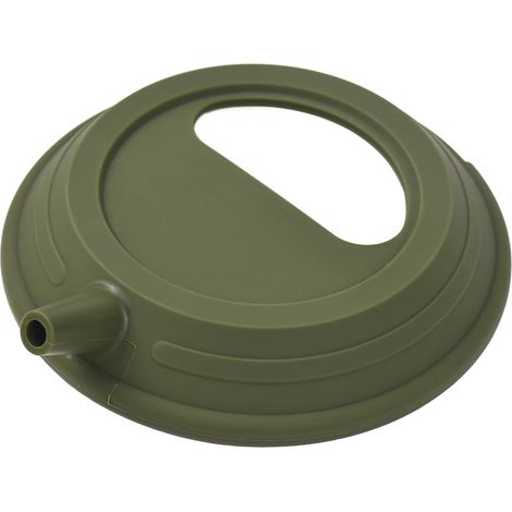 Couvercle en silicone pour bouilloire, théière portable d'extérieur, idéale pour le camping et les infusions manuelles. Résistant aux hautes températures. Vert. (1/5)