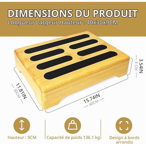 Wooden Step Stool for Adults and Elderly - Step Stool for Bathroom, Sink, Patio (1/4)