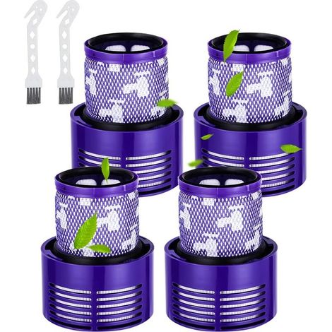 4 Filtres pour Dyson V10 Cyclone V10 SV12 Series avec 2 Brosses pour Aspirateur V10 Absolute V10 Animal V10 Total Clean Lavables (1/4)