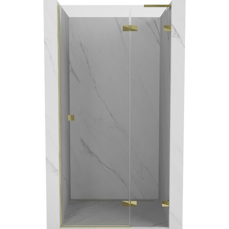 Mexen Lunar L porte de douche pivotante droite 110 cm, transparent, doré - 834L-110-000-50-00-P (1/5)